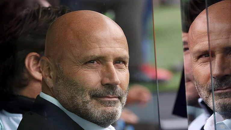 Udinese's then coach Stefano Colantuono follows the Serie A match between Udinese and Genoa at the Friuli Stadium in Udine, Italy on October 4, 2015. - AP File