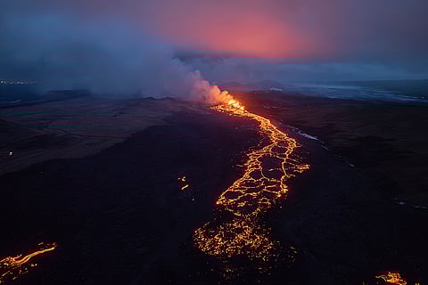 Grindavik volcano eruption