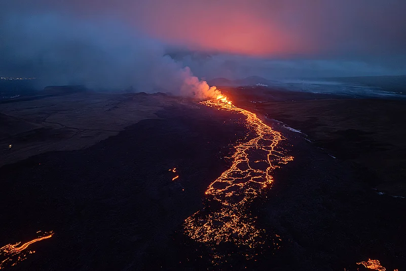 Grindavik volcano eruption