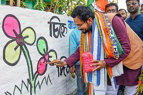TMC candidate from Ranaghat Mukut campaigns