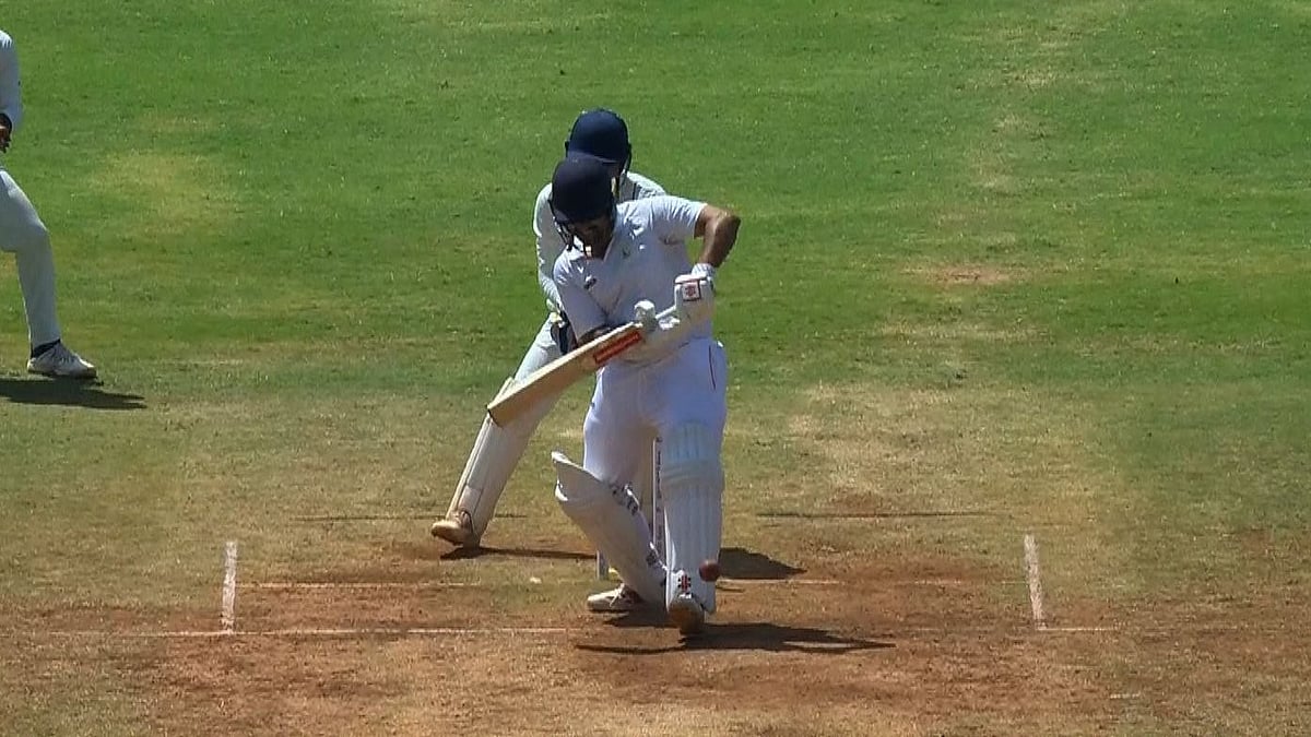 Photo: X/ @BCCIdomestic : Vidarbha's Karun Nair played a gritty 74-run knock in the second innings against Mumbai in the Ranji Trophy Final on Day 4.