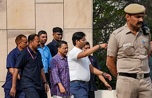 PTI : Delhi CM Arvind Kejriwal being taken to Rouse Avenue court |
