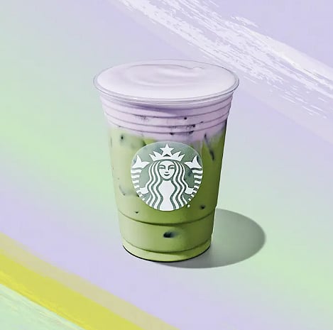 Iced Lavender Cream Oatmilk Matcha