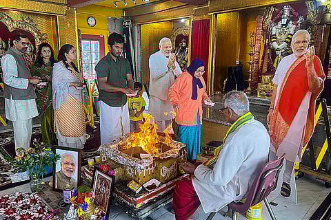 Hawan for PM Modi in Washington