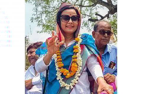 Mahua Moitra campaigns for LS polls