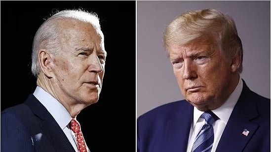 AP : US President Joe Biden (Left) and Republican candidate Donald Trump |