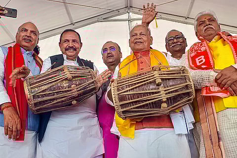 Jitan Ram Manjhi files nomination for LS polls