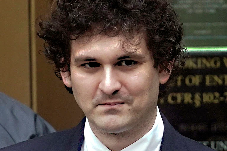 FTX founder Sam Bankman-Fried leaves Manhattan federal court, June 15, 2023, in New York.  - AP