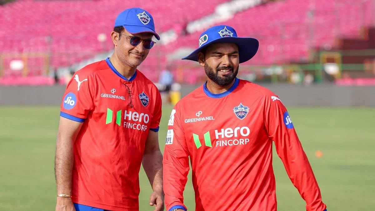 Delhi Capitals : Sourav Ganguly and Rishabh Pant attend a Delhi Capitals training camp.