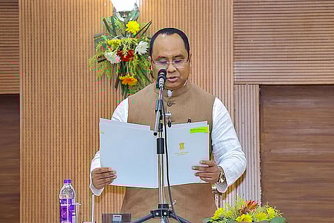 Animesh Debbarma takes oath as Tripura minister