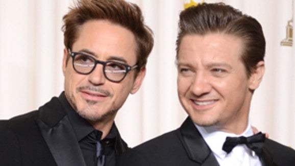 Just Jared : Robert Downey Jr and Jeremy Renner