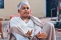 Photo: T. Narayan : A Natural: Lalu Prasad Yadav 
at his residence