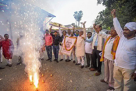Celebration after Karpoori Thakur conferred Bharat Ratna