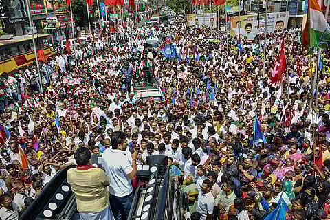 DMK campaign for LS polls in Theni