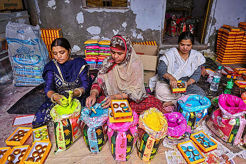 Preparations for Holi in Jaipur
