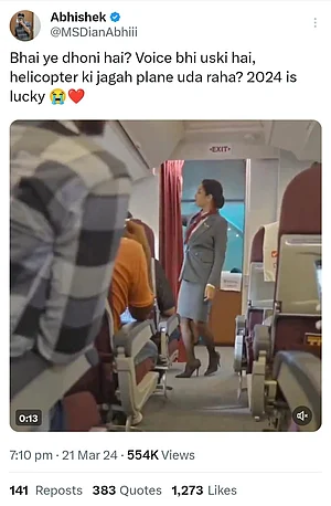 Viral Video Of MS Dhoni In The Pilot's Seat Amazes Fans