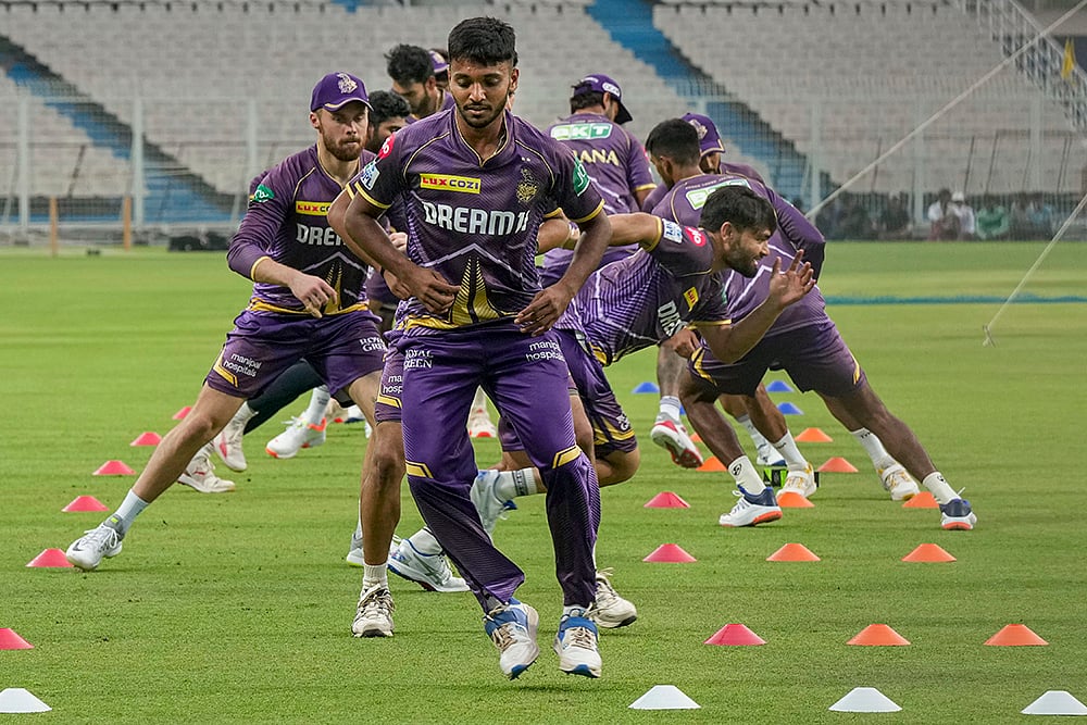 | Photo: PTI/Swapan Mahapatra : IPL 2024: KKR training session