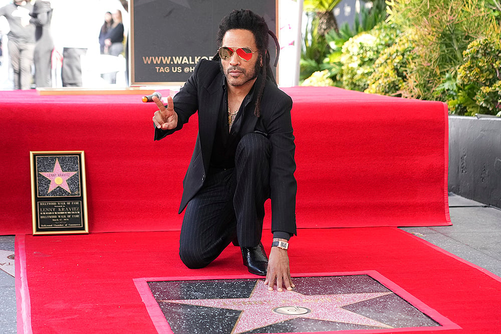 Lenny Kravitz Honoured With Star On Hollywood Walk Of Fame