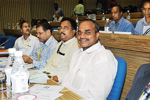 The late YSR at the Inter-State Council in Delhi