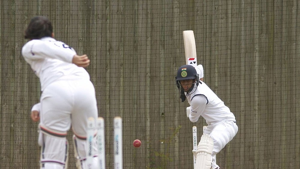 File : India women's cricket team during a practice session. Domestic red-ball cricket for women was last held in 2018.