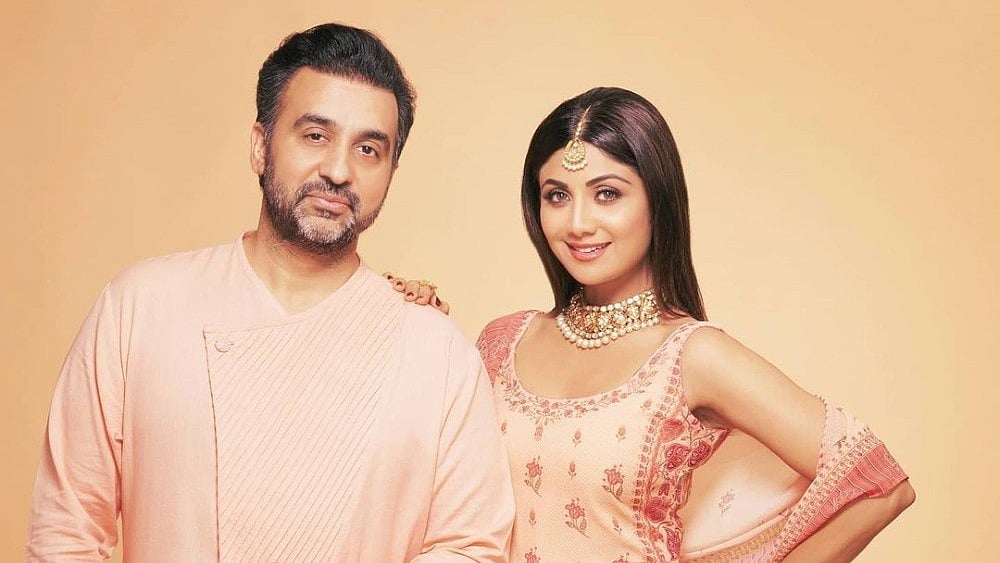 Actress Shilpa Shetty with husband Raj Kundra
