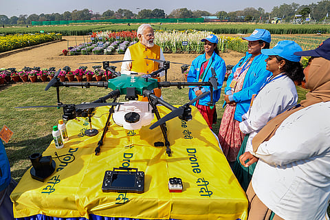 PM Modi witnesses drone demonstration