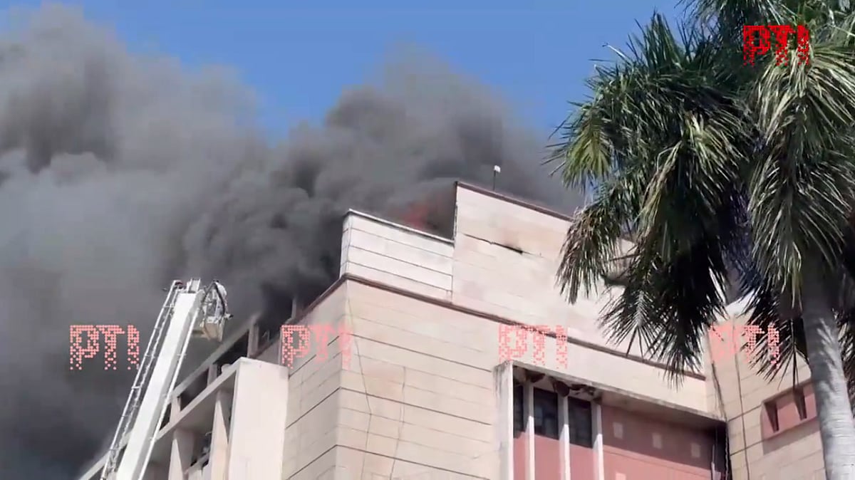 PTI/Twitter : A fire broke out at the Madhya Pradesh state secretariat building, Vallabh Bhawan, on the third floor.