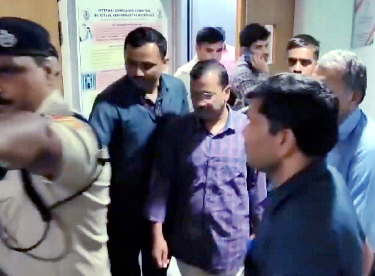 Delhi CM Arvind Kejriwal produced by ED at Rose Avenue Court | - PTI