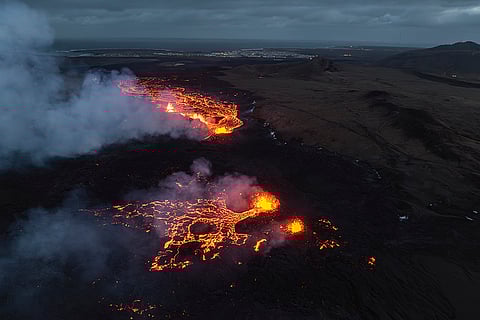 Grindavik volcano eruption