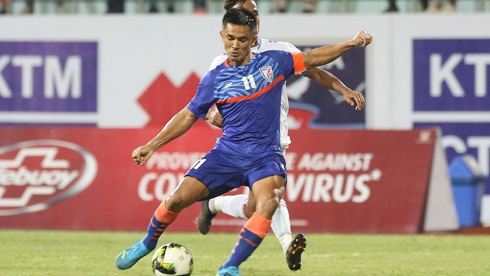 Sunil Chhetri made his India debut on June 12, 2005, in a friendly match against Pakistan in Quetta. In 149 appearances so far, he has scored 93 goals. - File Photo
