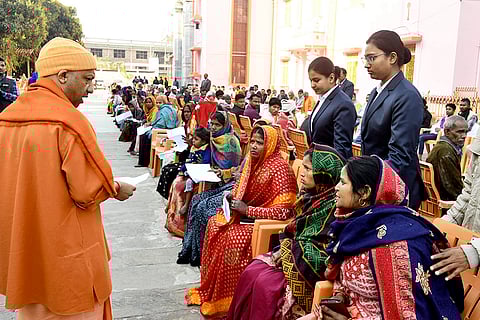 CM Yogi during Janata Darshan