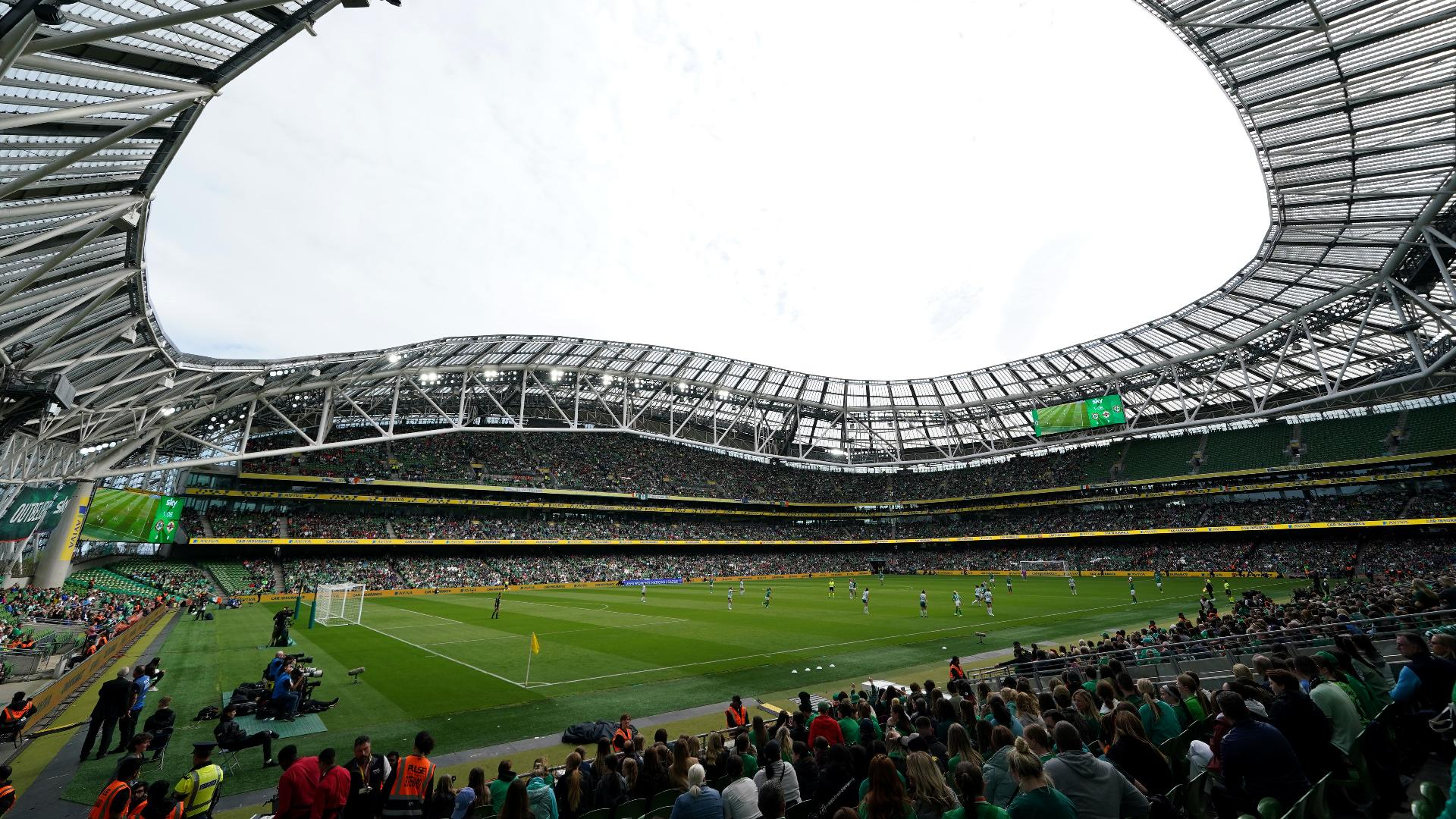Brian Lawless/PA : The Aviva Stadium will host the Europa League final on Wednesday, May 22.