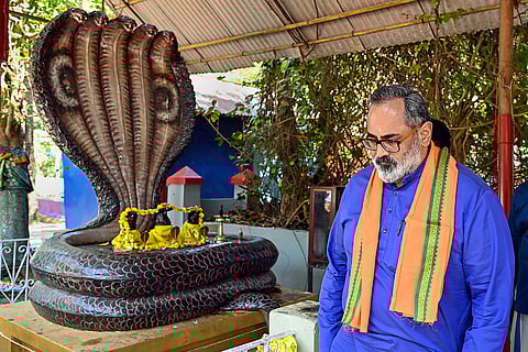 Rajeev Chandrasekhar in Thiruvananthapuram