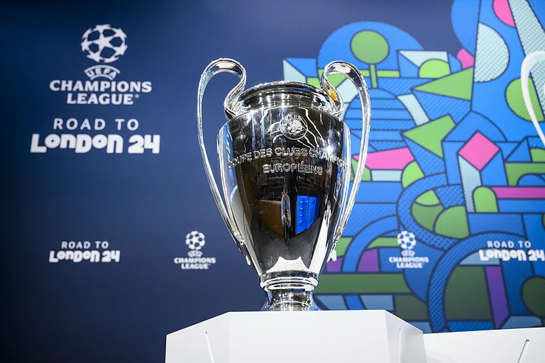 The Champions League trophy. - (Jean-Christophe Bott/Keystone via AP)