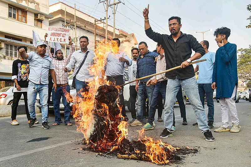Protest after centre notified CAA rules