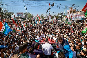 | Photo: PTI : Rahul Gandhi's Bharat Jodo Nyay Yatra on the second day of Gujarat leg