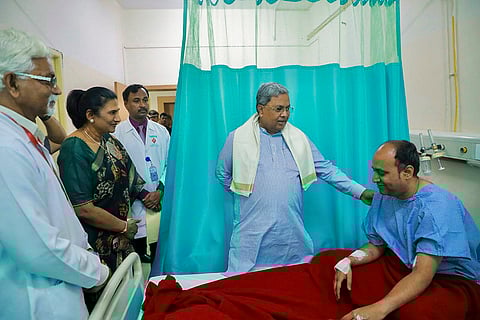 Karnataka CM at Rameshwaram Cafe blast site