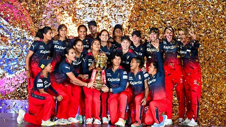 Royal Challengers Bangalore celebrates their maiden title win at the 2024 Women's Premier League on March 17. - (Photo: X | CSK)
