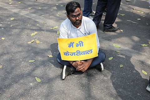 AAP Protest over Kejriwal's arrest