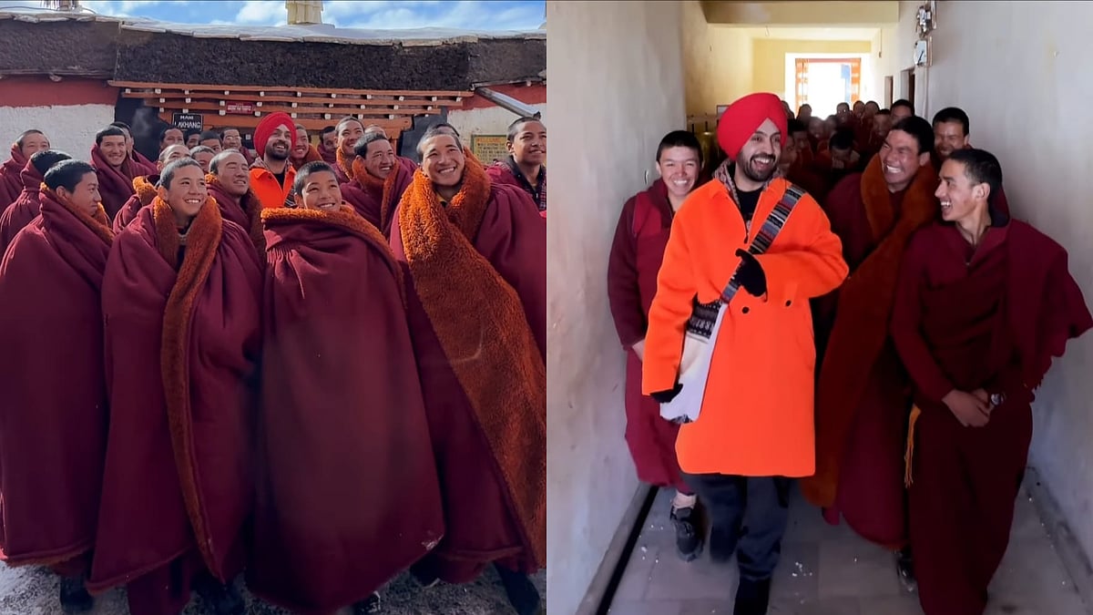 Instagram : Diljit Dosanjh visits monks