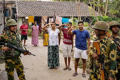 BSF route march in Kolkata