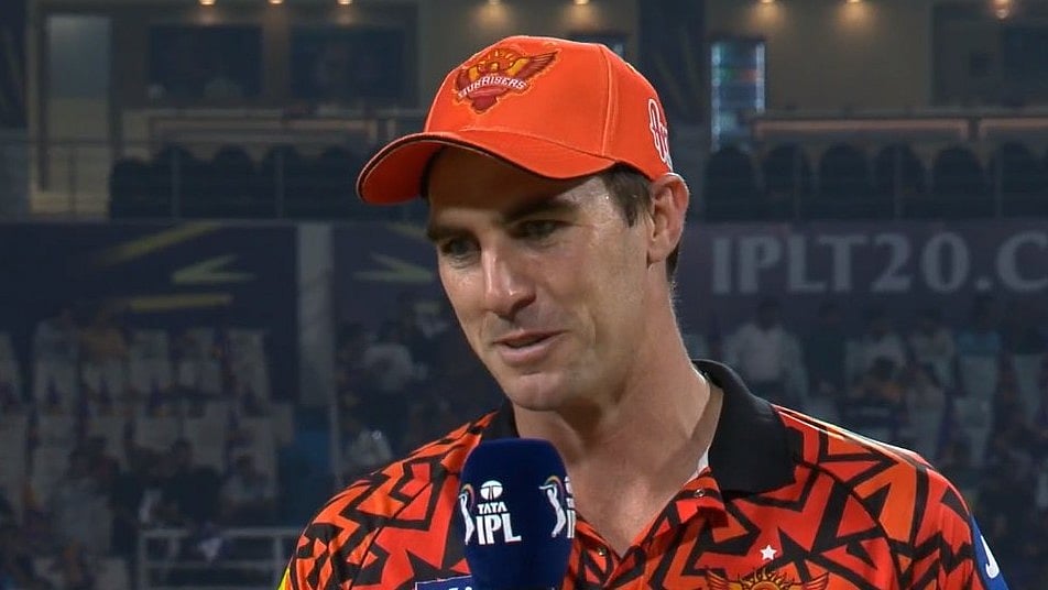 X/mufaddal_vohra : SRH skipper Pat Cummins at the toss.