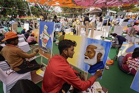 Day long camp for artworks on Viksit Bharat vision