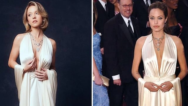 Sydney Sweeney Stuns In Iconic Angelina Jolie Dress At Oscars After-Party
