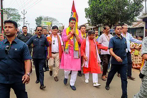 Biplab Kumar Deb campaigns for LS polls