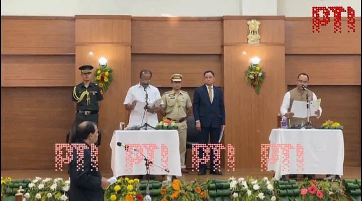 PTI : Two Tipra Motha leaders take oath as BJP Ministers