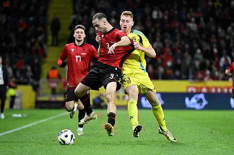 Action from the Sweden vs Albania friendly football match in Stockholm on Tuesday (March 26, 2024).