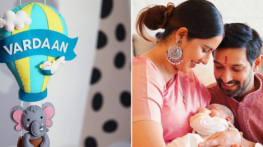 Instagram : Vikrant Massey with Sheetal and Vardaan