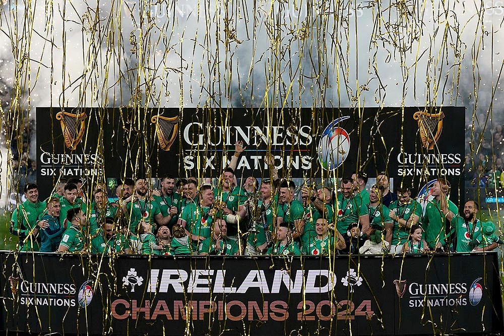 Photo: Brian Lawless/PA via AP : Six Nations Rugby Union Match