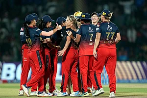 | Photo: PTI/Atul Yadav : Royal Challengers Bengaluru celebrating win against Delhi Capitals in WPL 2024.